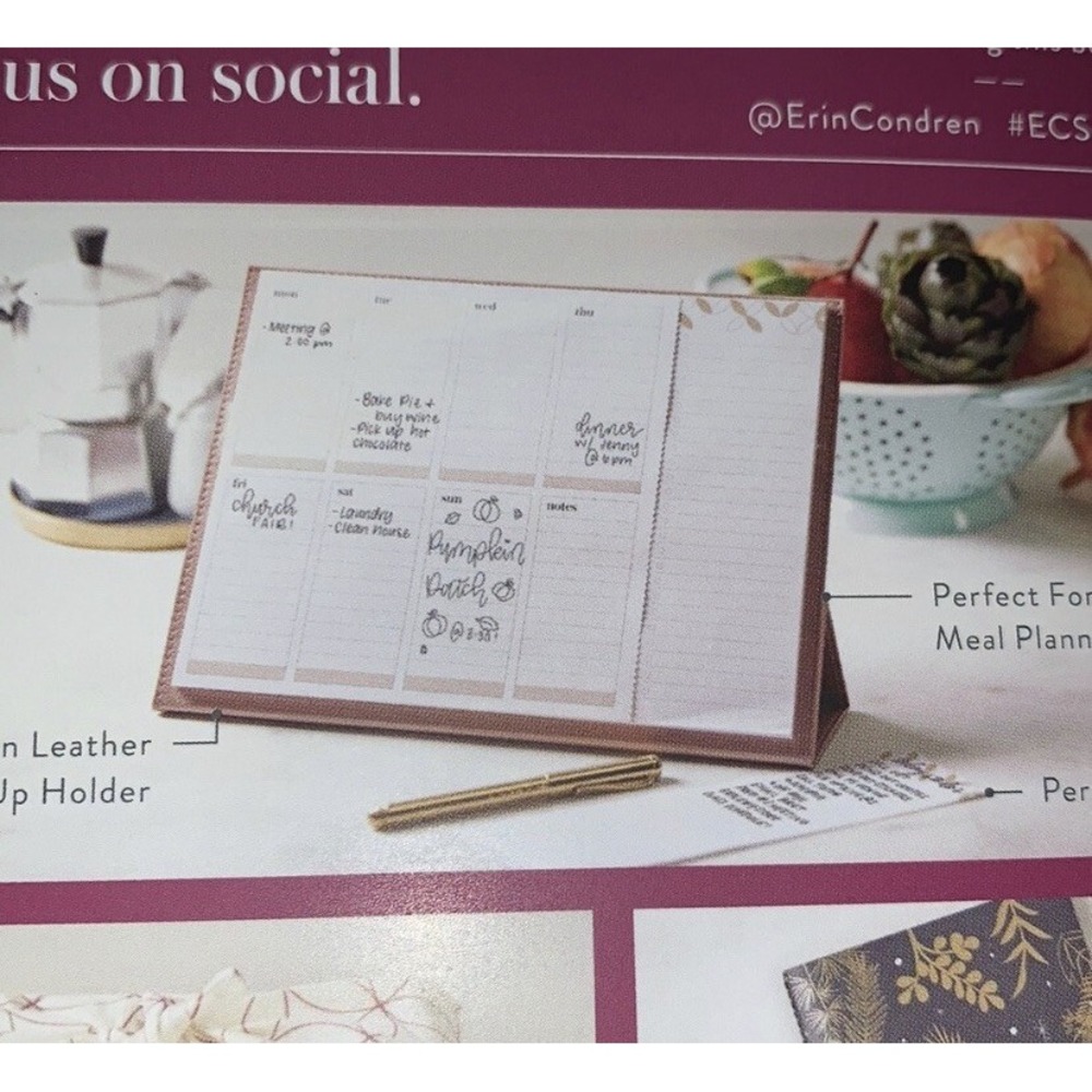 Erin‎ Condren Rose Gold Standup Planning Pad New; Sealed